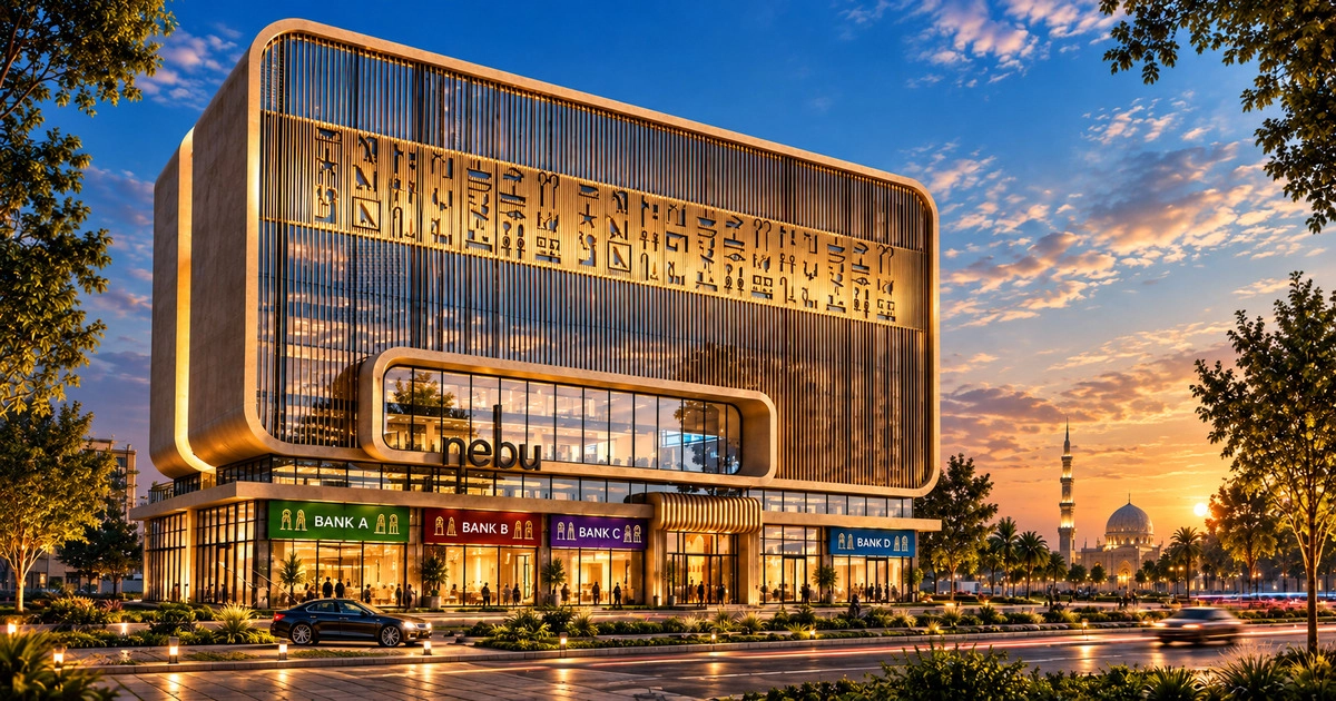 مشروع نيبو NEBU Business Court من تطوير جيديكو GEDICO Communities بالعاصمة الإدارية الجديدة، ضمن المشروع الذي أُعلنت فيه شراكة مع مجموعة IWG المتخصصة في مساحات العمل المرنة.